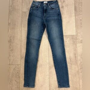 Blue Skinny Jeans with Stretch and Mid-Rise Fit
